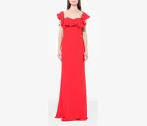 Abendkleid mit tiefen Schultern - Rot