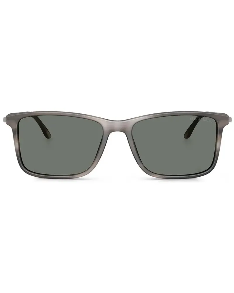 Giorgio Armani Matte Sonnenbrille mit Streifen - Grau Grau