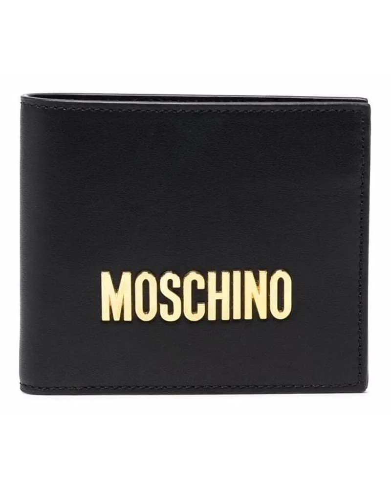 Moschino Portemonnaie mit Logo-Schild Schwarz