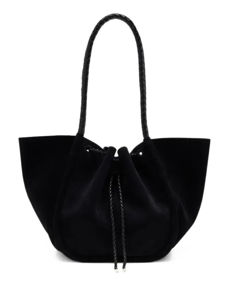 Proenza Schouler large Ruched leather tote bag - Schwarz Schwarz