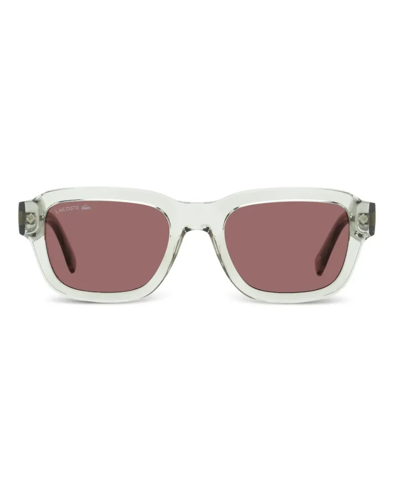 Lacoste Eckige Sonnenbrille mit Drahtkern - Grau Grau