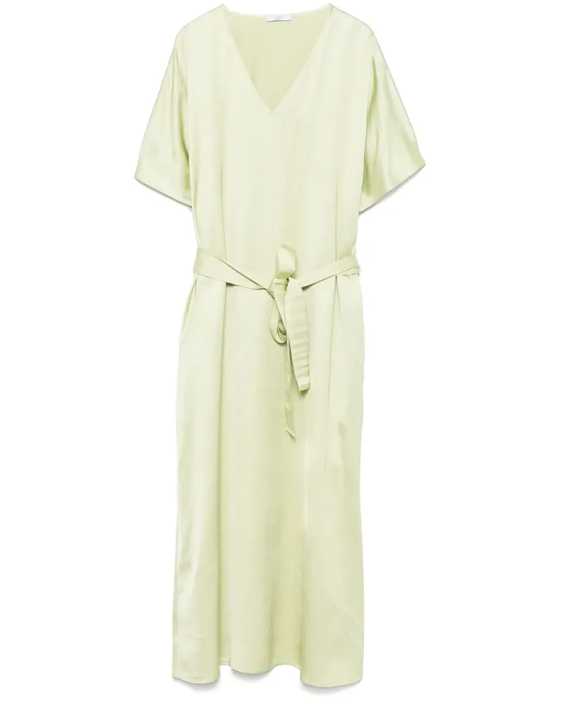 Peserico Midikleid aus Satin - Grün Grün