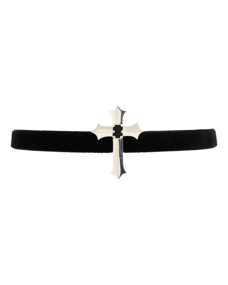 MISBHV cross pendant choker - Schwarz Schwarz