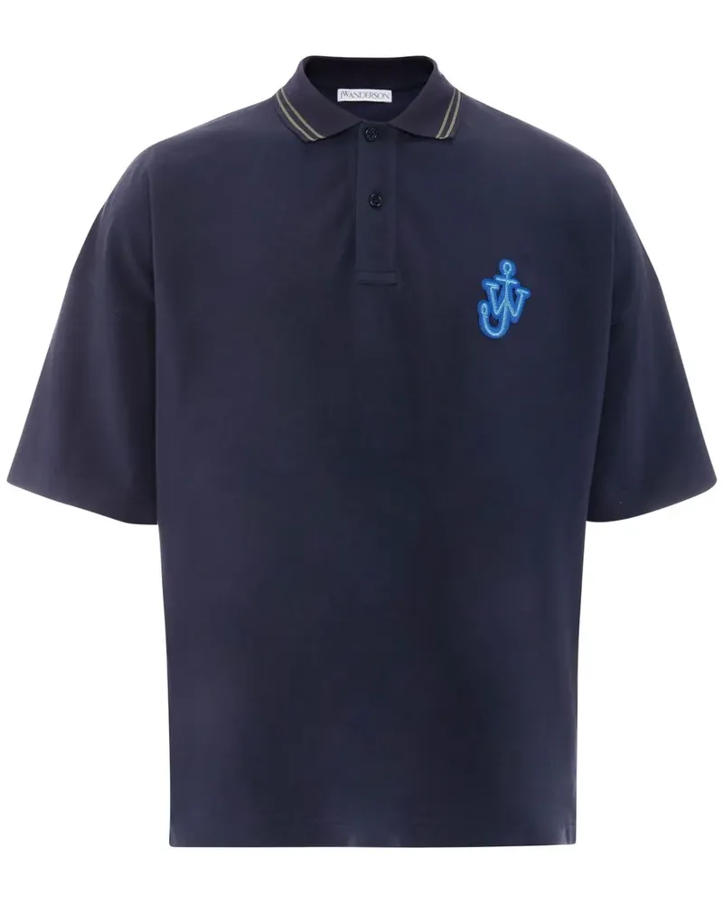 J.W.Anderson Poloshirt mit Anker - Blau Blau