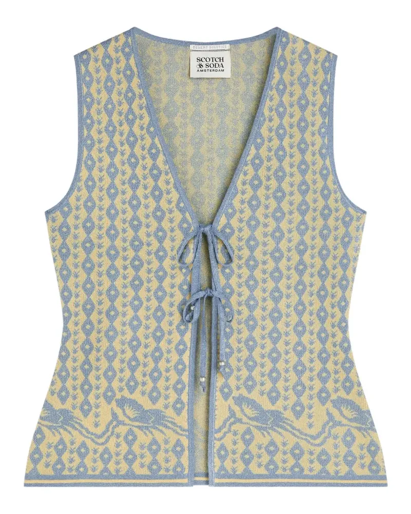 Scotch&Soda Weste mit geometrischem Muster - Nude Nude