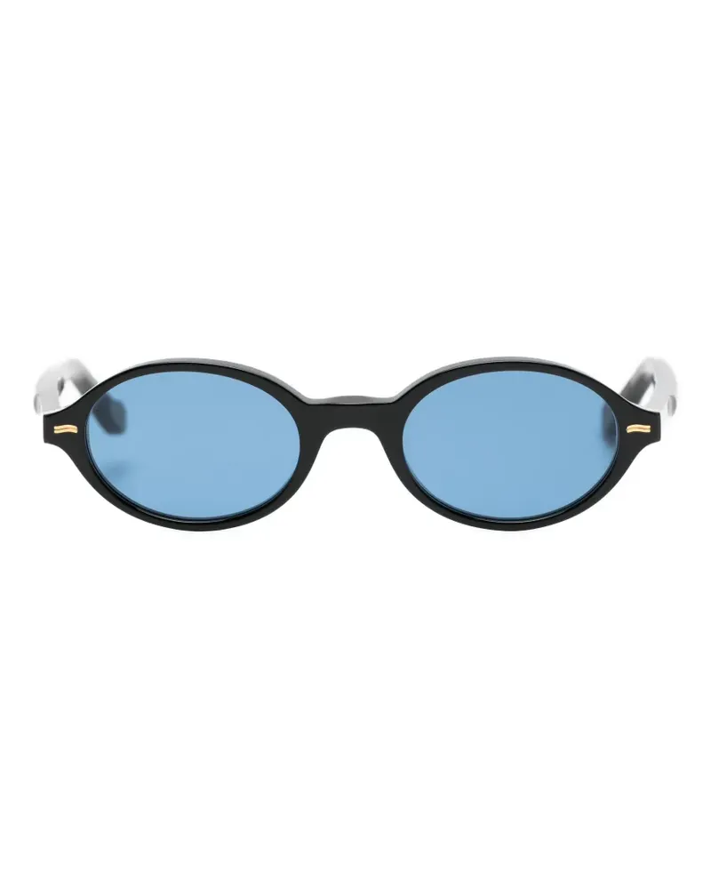 Kyme Russell Sonnenbrille mit ovalem Gestell - Schwarz Schwarz