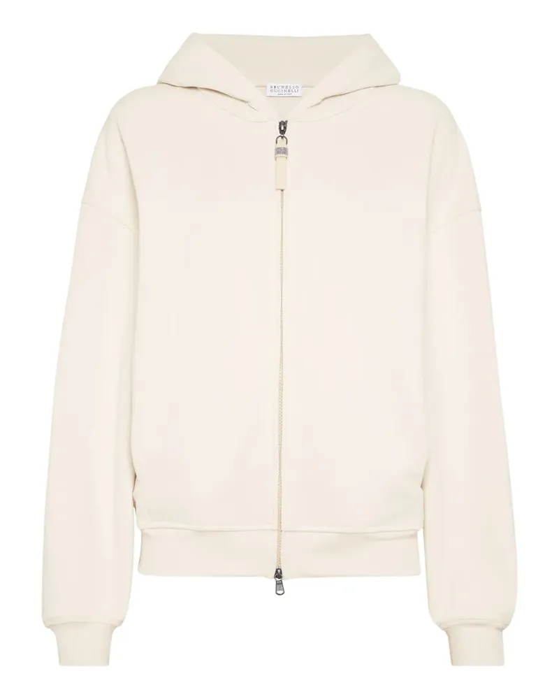 Brunello Cucinelli zipped hoodie - Nude Nude