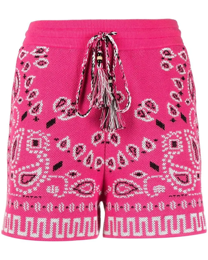 Alanui Shorts mit Bandana-Print Rosa