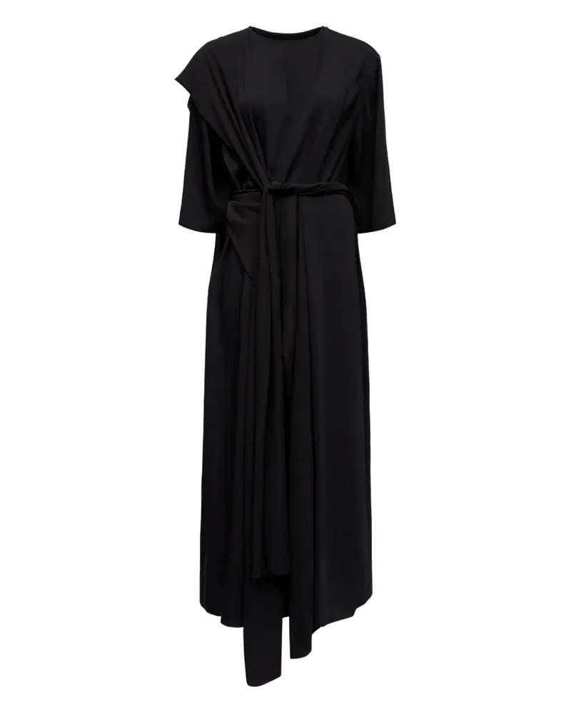 Maison Margiela Asymmetrisches Midikleid - Schwarz Schwarz
