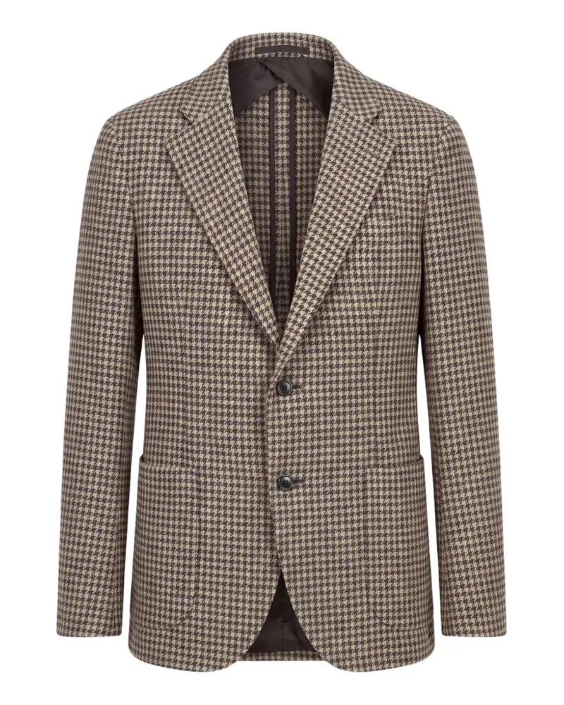 Slowear Sakko mit Hahnentrittmuster - Braun Braun