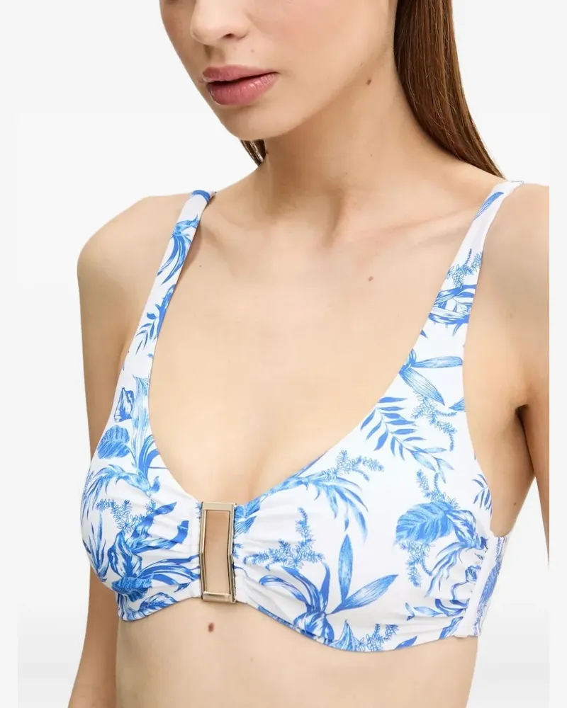Melissa Odabash Bel Air Bikinioberteil mit Blumen-Print - Weiß Weiß