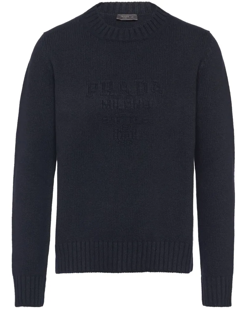 Prada Pullover mit Logo-Stickerei - Schwarz Schwarz