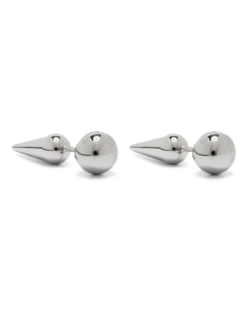 Jil Sander Ohrringe mit spitzen Nieten - Silber Silber