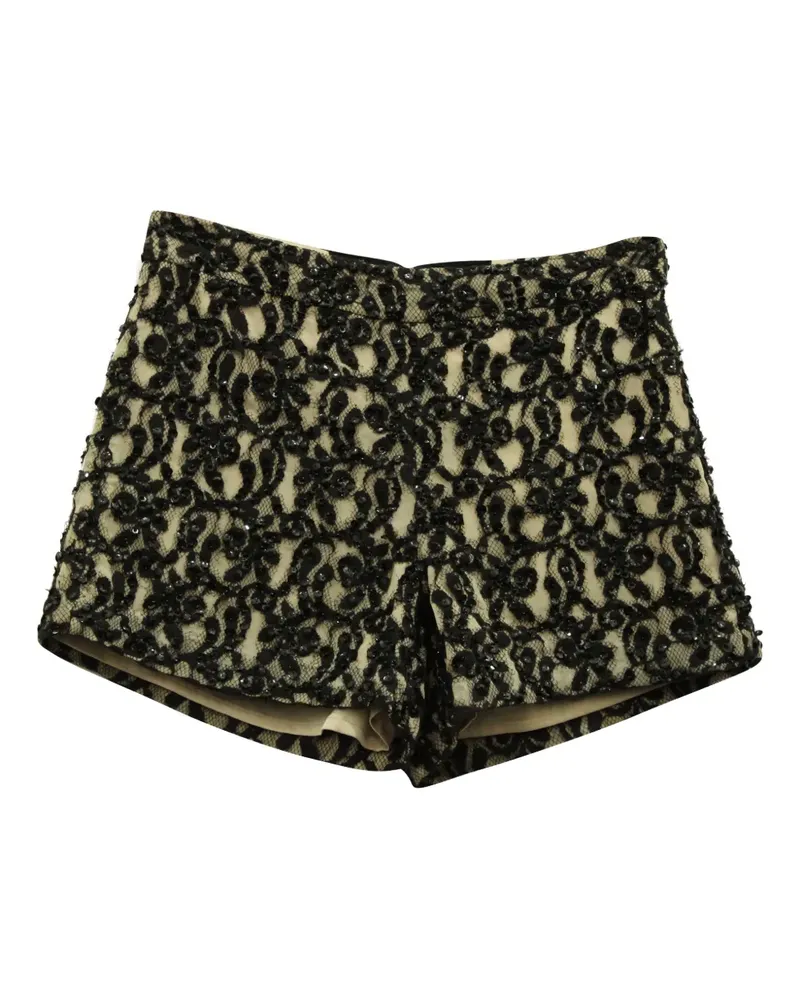 Alice + Olivia guipure-lace shorts - Nude Nude