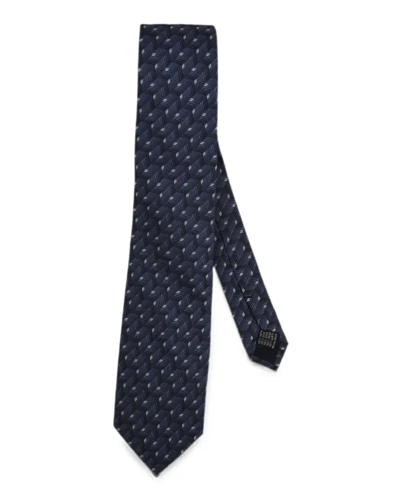 Pal Zileri geometric-pattern tie - Blau Blau