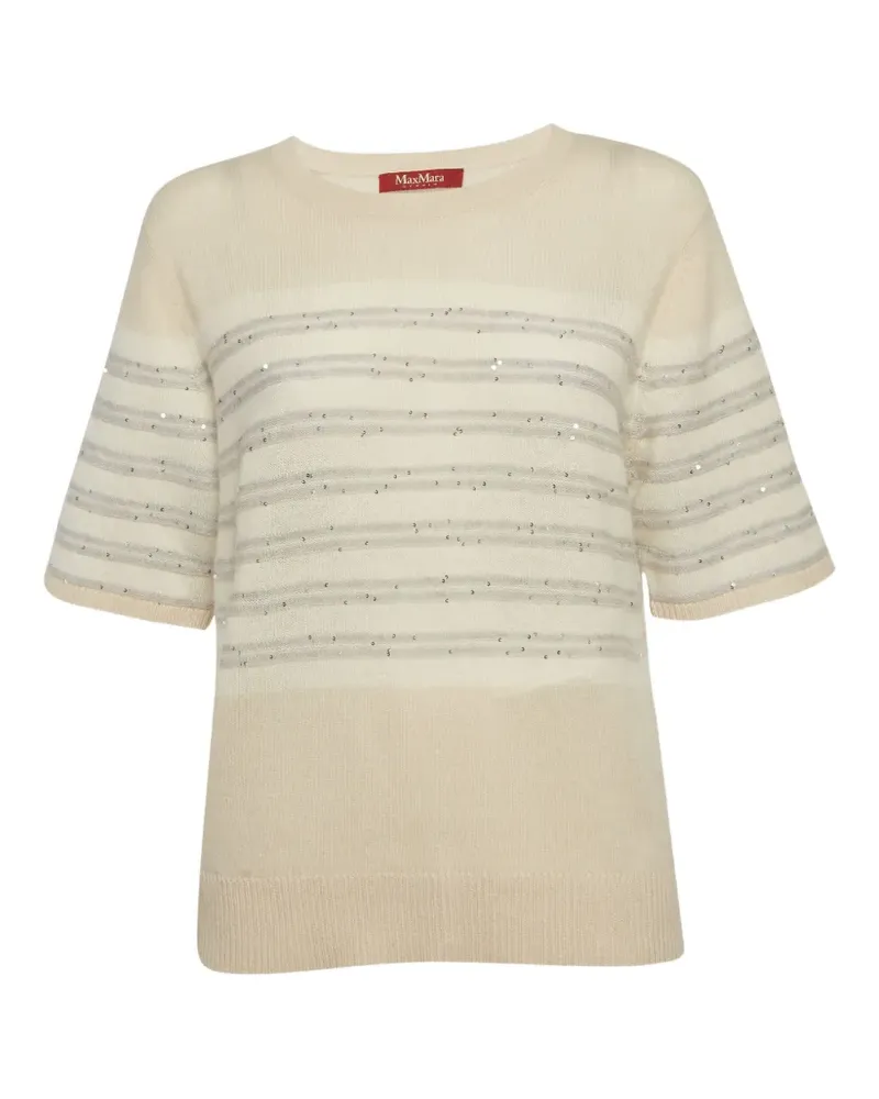 Max Mara cashmere-blended knitted sweater - Nude Nude