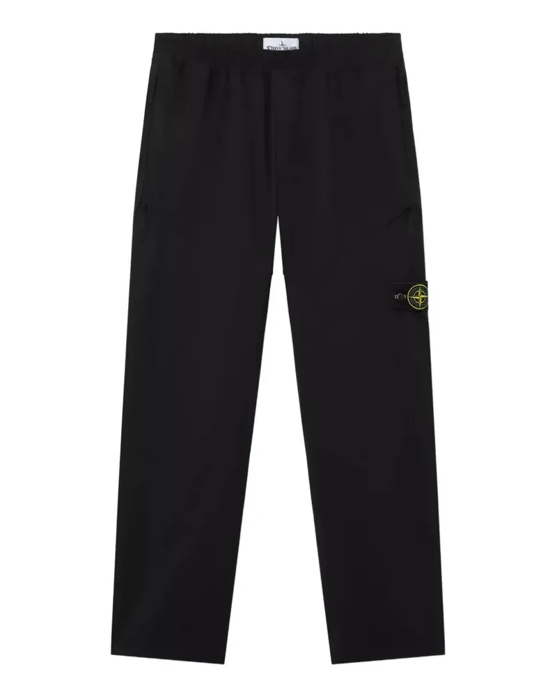 Stone Island Compass logo-patch trousers - Schwarz Schwarz