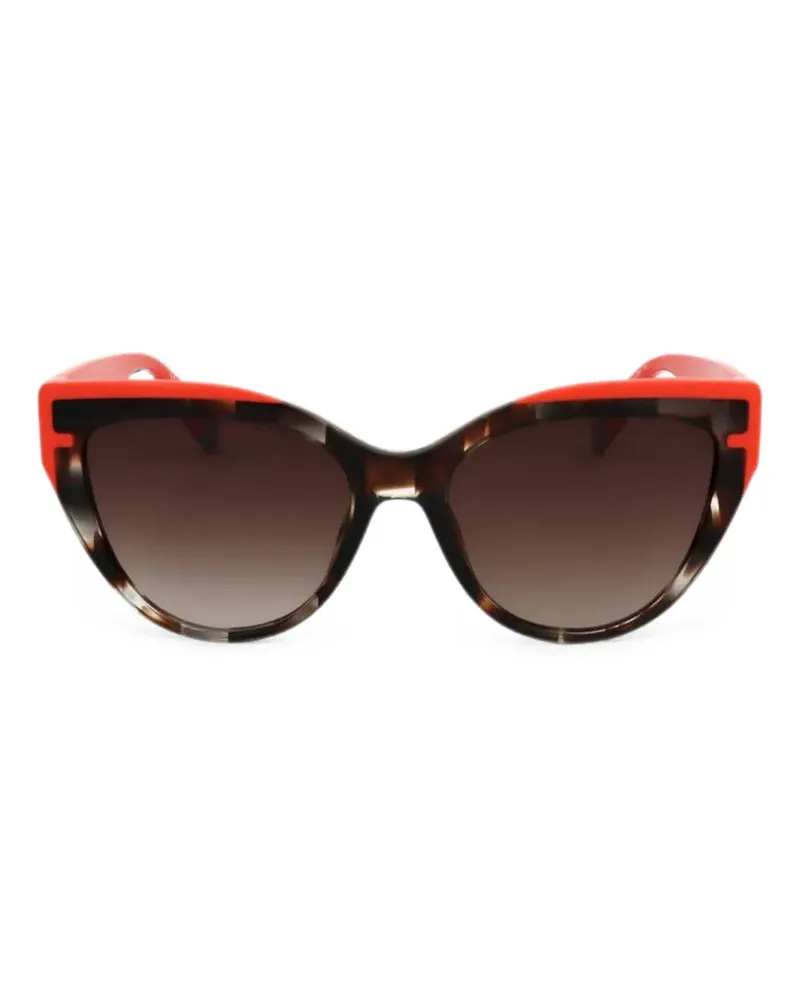Furla Cat-Eye-Sonnenbrille in Schildpattoptik - Braun Braun
