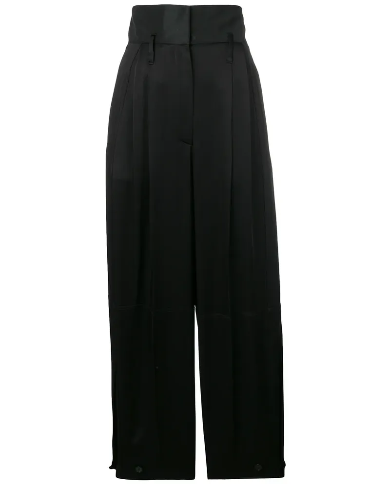 Givenchy Taillenhose in Satinoptik - Schwarz Schwarz