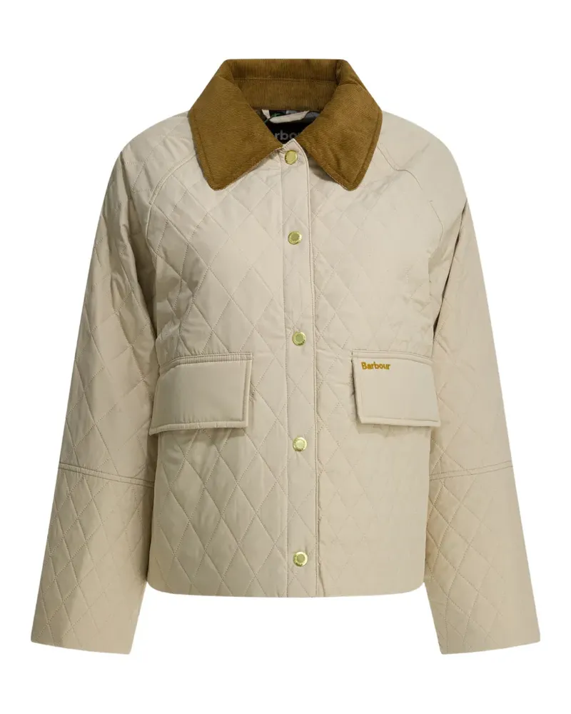 Barbour quilted corduroy-collar jacket - Nude Nude