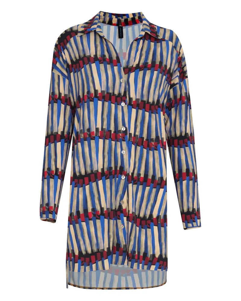 Lygia & Nanny Meline buttoned printed shirt dress - Blau Blau
