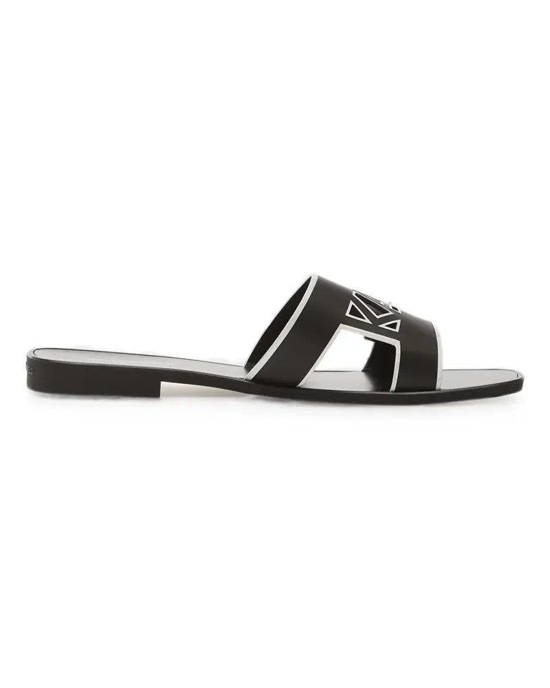 Karl Lagerfeld logo-cutout sandals - Schwarz Schwarz