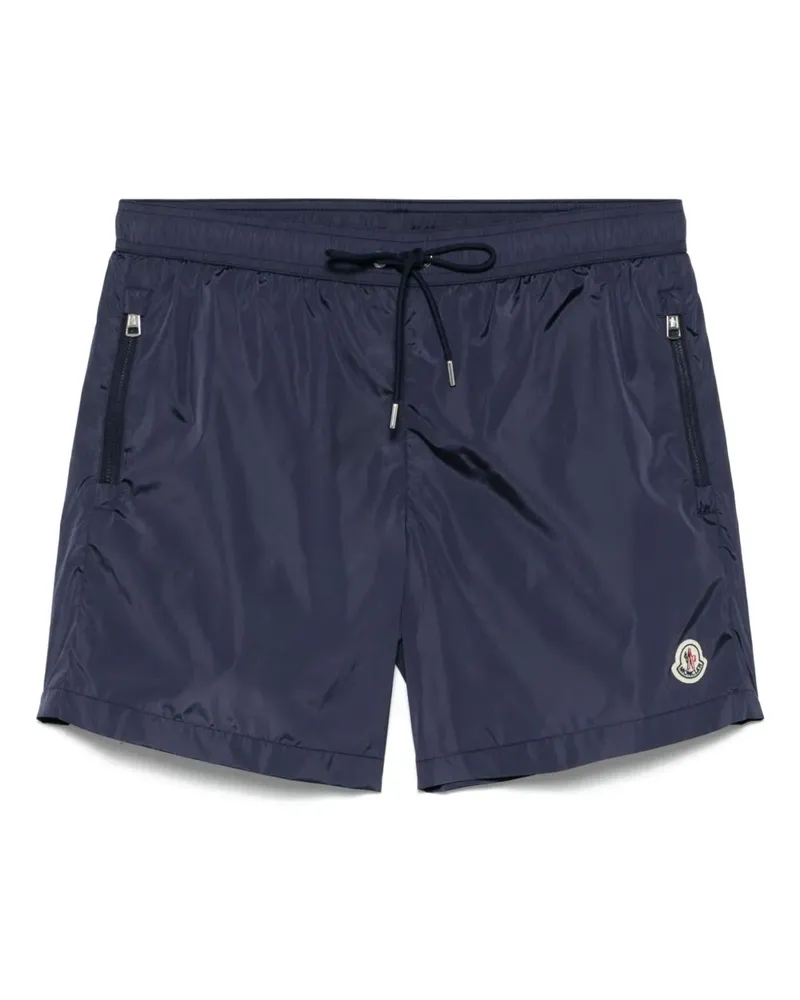 Moncler Badeshorts mit Logo-Patch - Blau Blau
