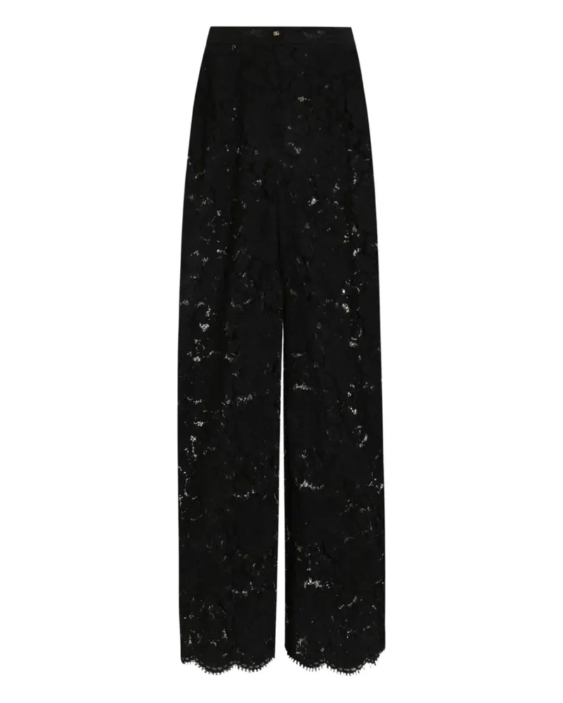 Dolce & Gabbana Hose mit Spitzendetail - Schwarz Schwarz