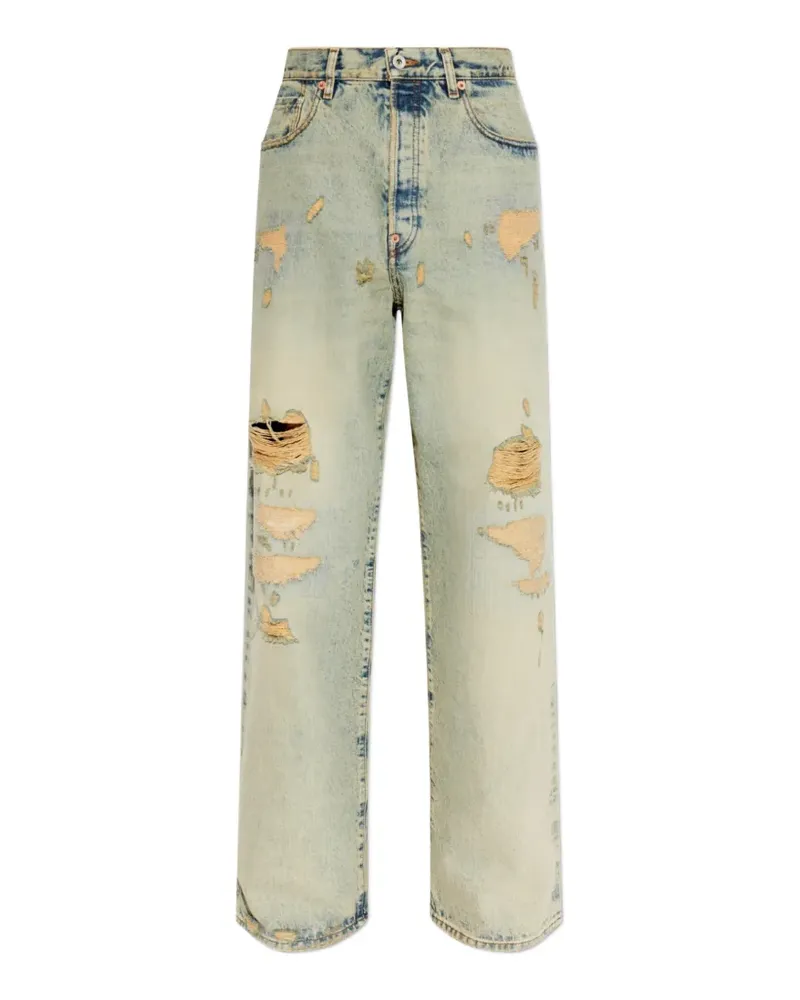 Kenzo Schmale Distressed-Jeans - Blau Blau