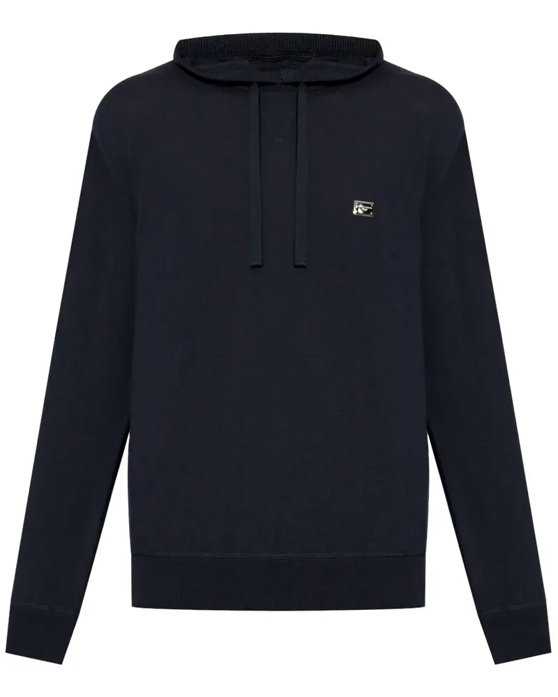 Dolce & Gabbana Hoodie mit Logo-Schild - Schwarz Schwarz