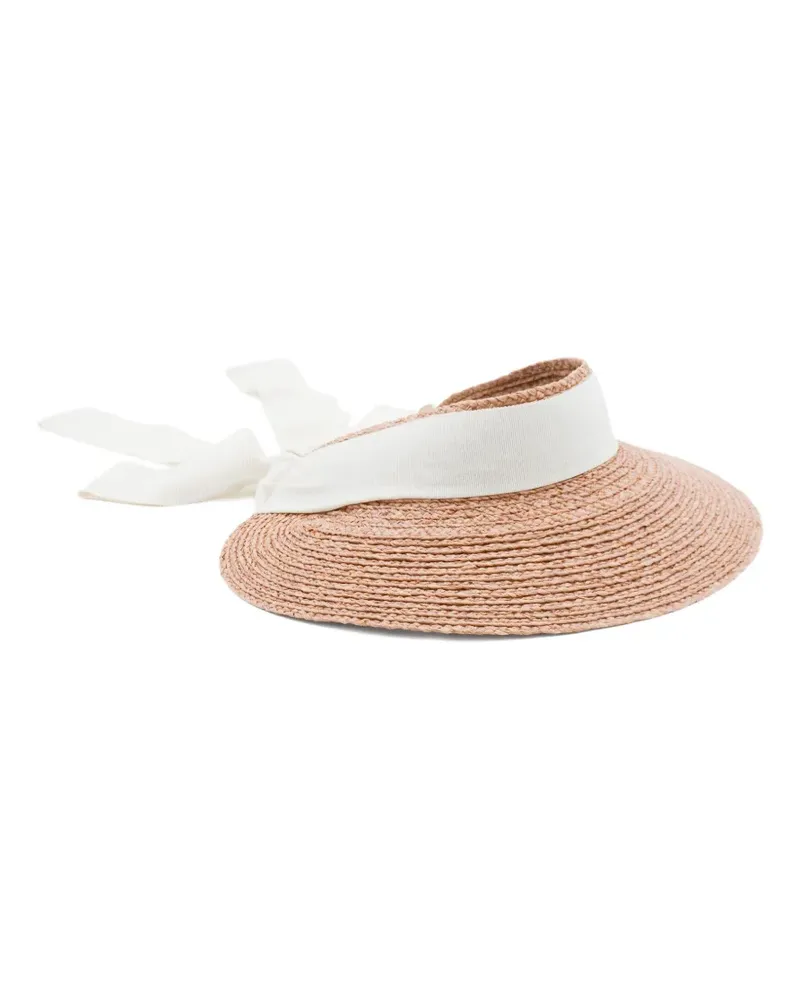 Helen Kaminski Sabina raffia ribbon visor - Nude Nude