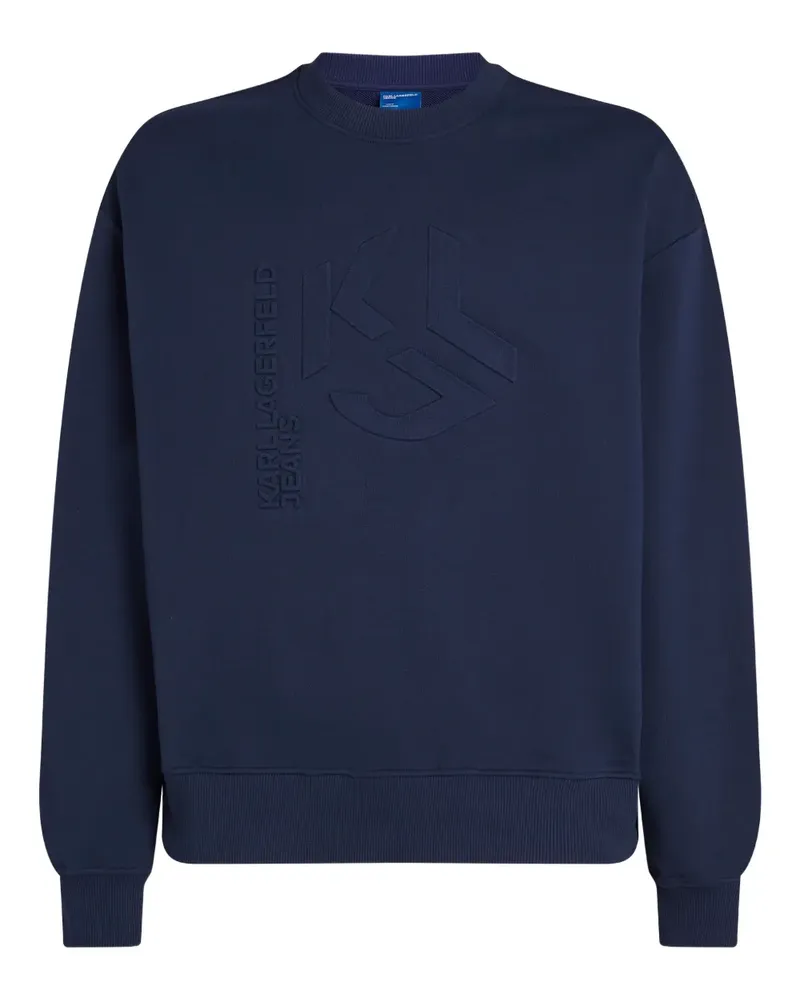 Karl Lagerfeld Sweatshirt mit Logo-Prägung - Blau Blau