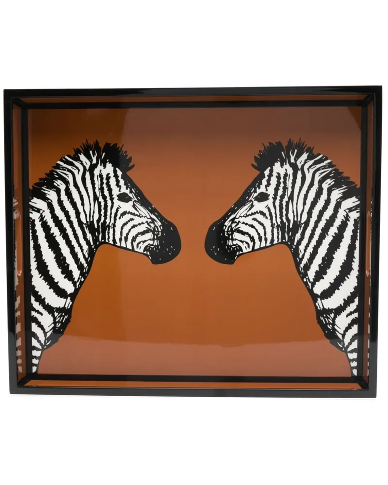 Jonathan Adler Zebra Tablett - Braun Braun