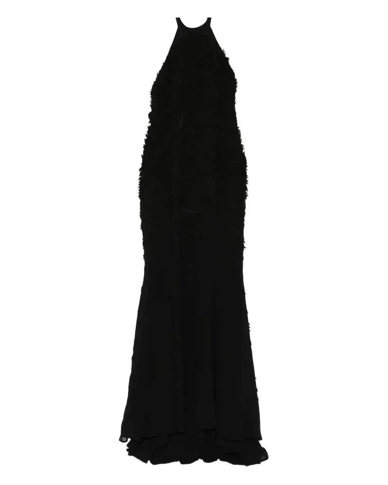 Amen Strukturiertes Neckholder-Kleid - Schwarz Schwarz