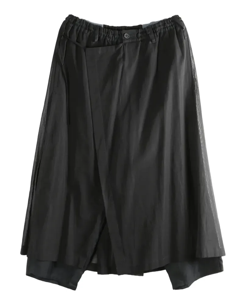 Yohji Yamamoto Hose mit Wickelriemen - Schwarz Schwarz