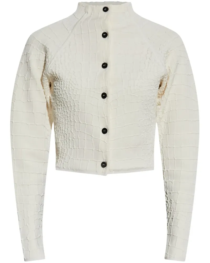 Jacquemus Klassischer Cropped-Cardigan - Weiß Weiß