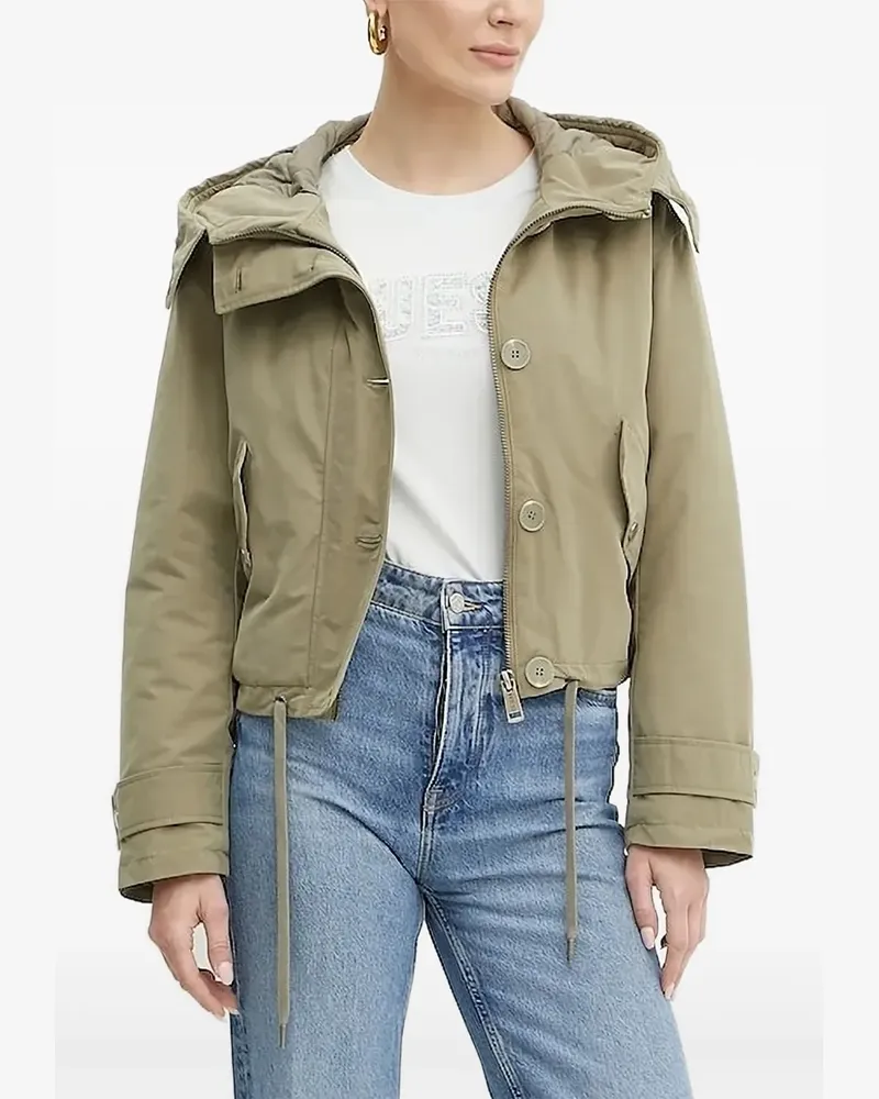 Guess Kapuzenjacke mit Knöpfen - Grün Grün