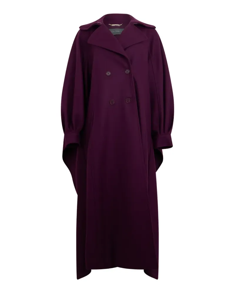 Alberta Ferretti Doppelreihiger Mantel - Violett Violett