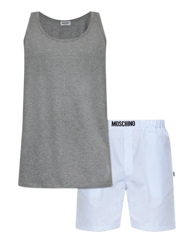 Moschino striped pajama set (set of two) - Grau Grau
