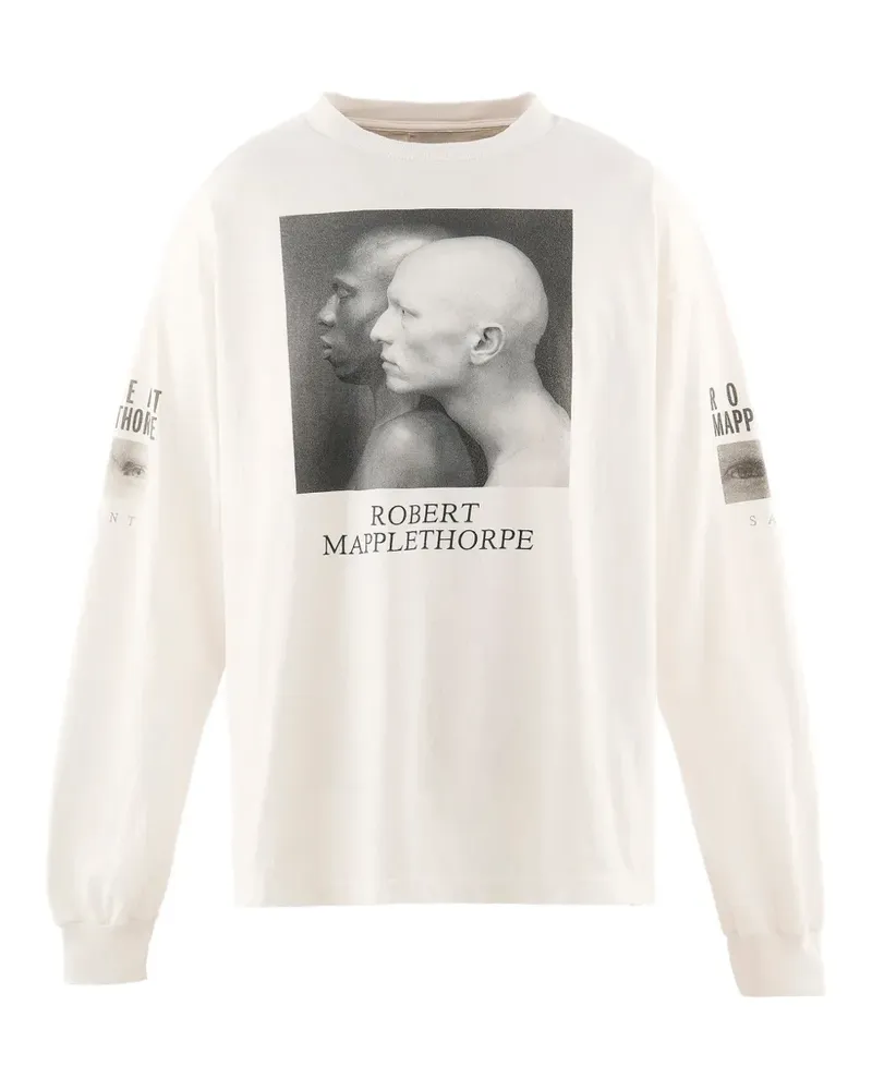 SAINT MXXXXXX x Robert Mapplethorpe MT_LS T-Shirt mit Print - Weiß Weiß