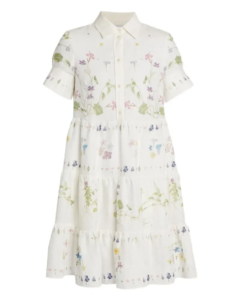 Erdem Kleid aus Leinen - Weiß Weiß