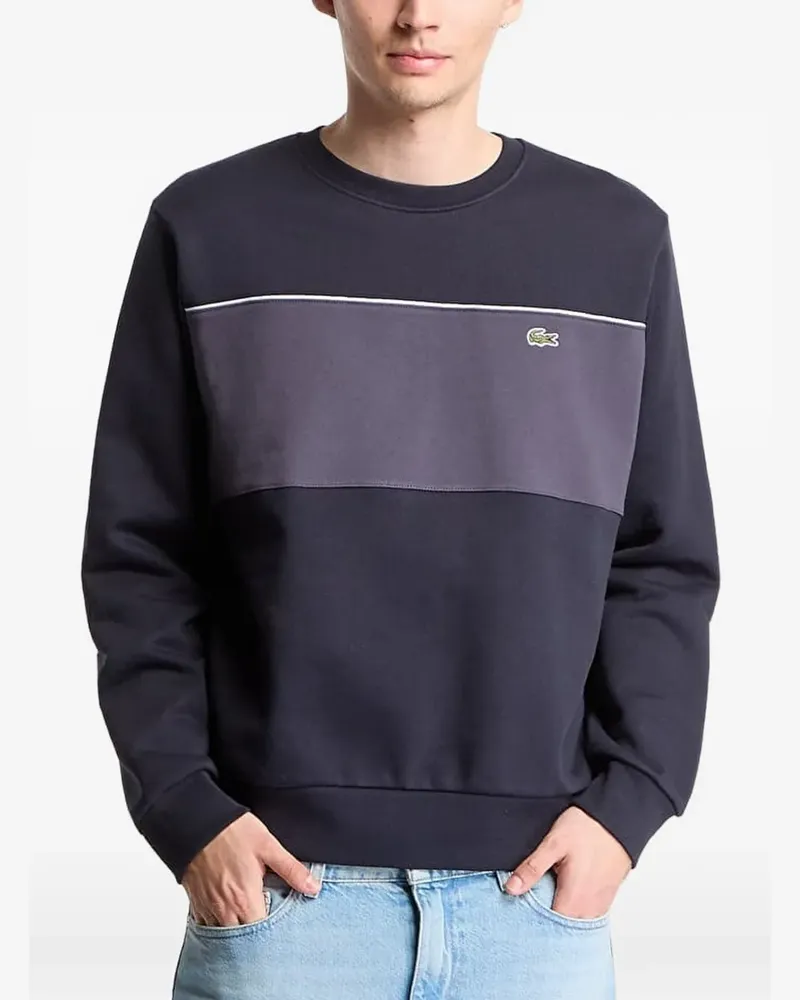 Lacoste logo-patch colour-block sweater - Schwarz Schwarz
