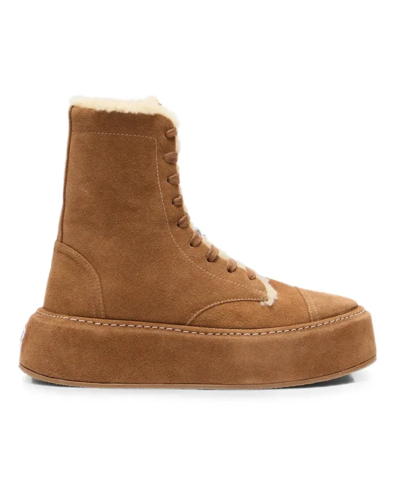 Casadei I-Box Sneakers mit Shearling - Braun Braun