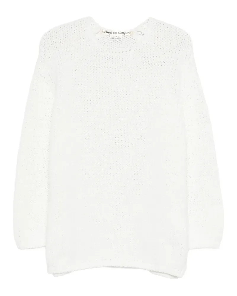 Comme des Garçons Strukturierter Strickpullover - Weiß Weiß