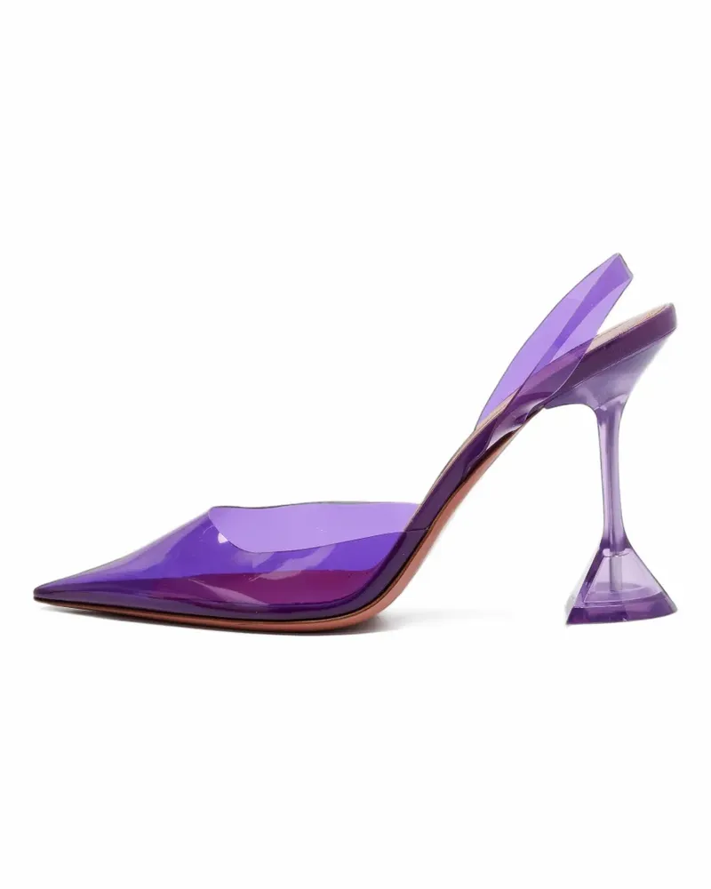 Amina Muaddi Holli Glass slingback pumps - Violett Violett