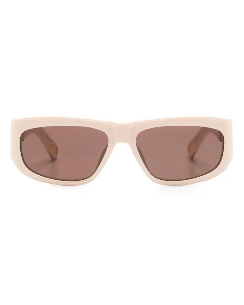 Jacquemus Sonnenbrille mit eckigem Gestell - Rosa Rosa