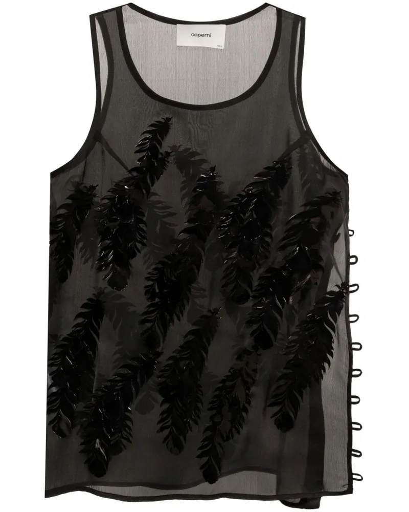 COPERNI Top mit Applikationen - Schwarz Schwarz