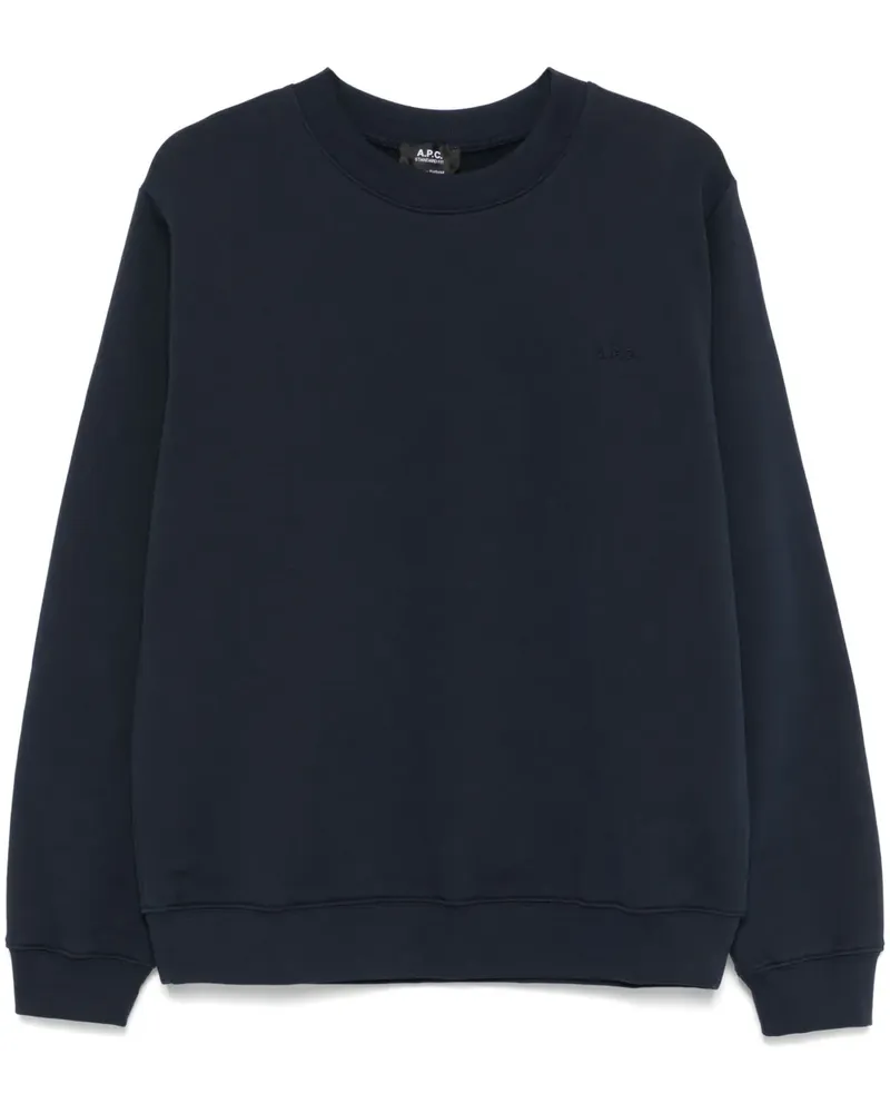 A.P.C. Sweatshirt mit Logo-Stickerei - Blau Blau