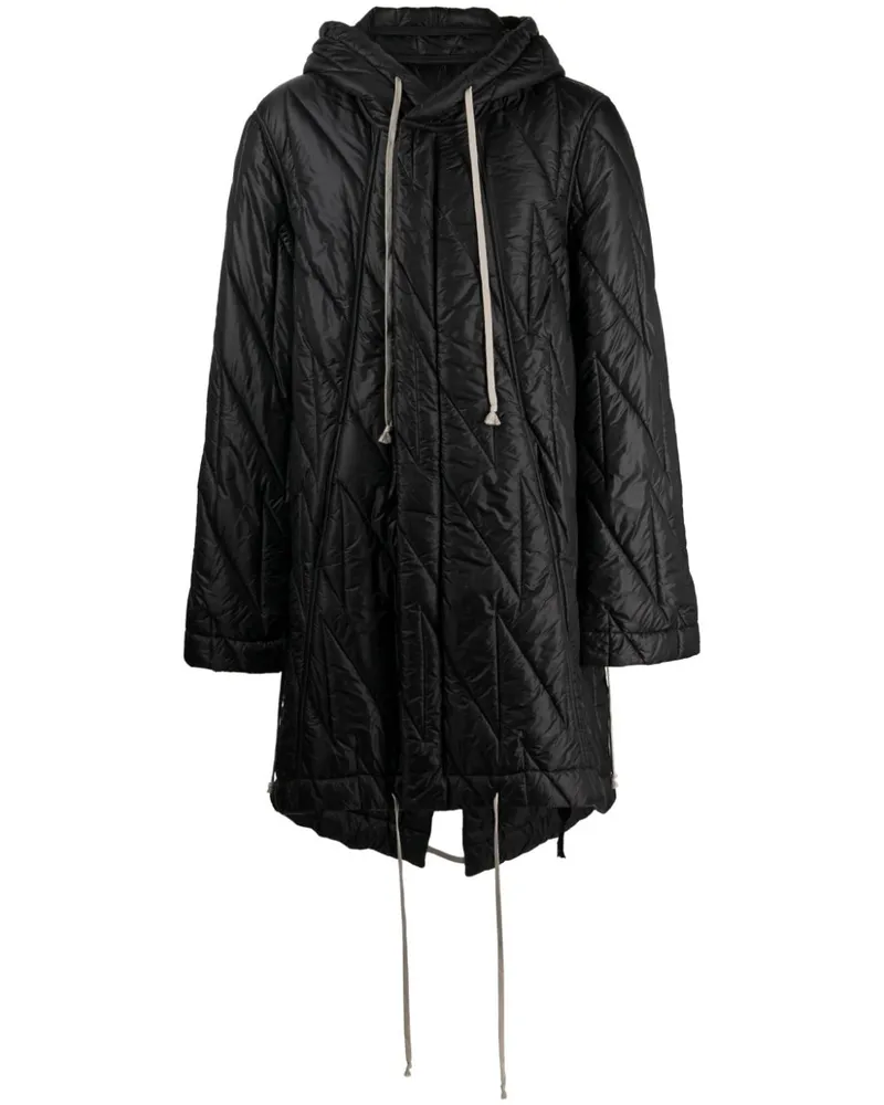 DRKSHDW by Rick Owens Kapuzenparka mit Schwalbenschwanz - Schwarz Schwarz