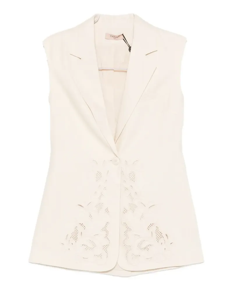 Twin-Set embroidered sleeveless waistcoat - Nude Nude